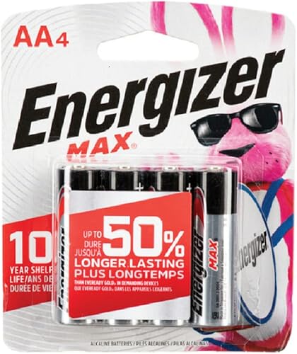 Energizer Pilas alcalinas regulares E91, 1.5 V, AA, 4/paquete (el embalaje puede variar)