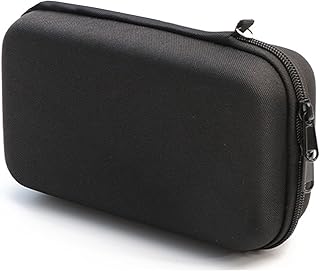 Goodshop001 Funda rígida de transporte para cable de micrófono, portátil, organizador de accesorios electrónicos con compartimento de malla, bolsa de almacenamiento multifunción, color negro, Black