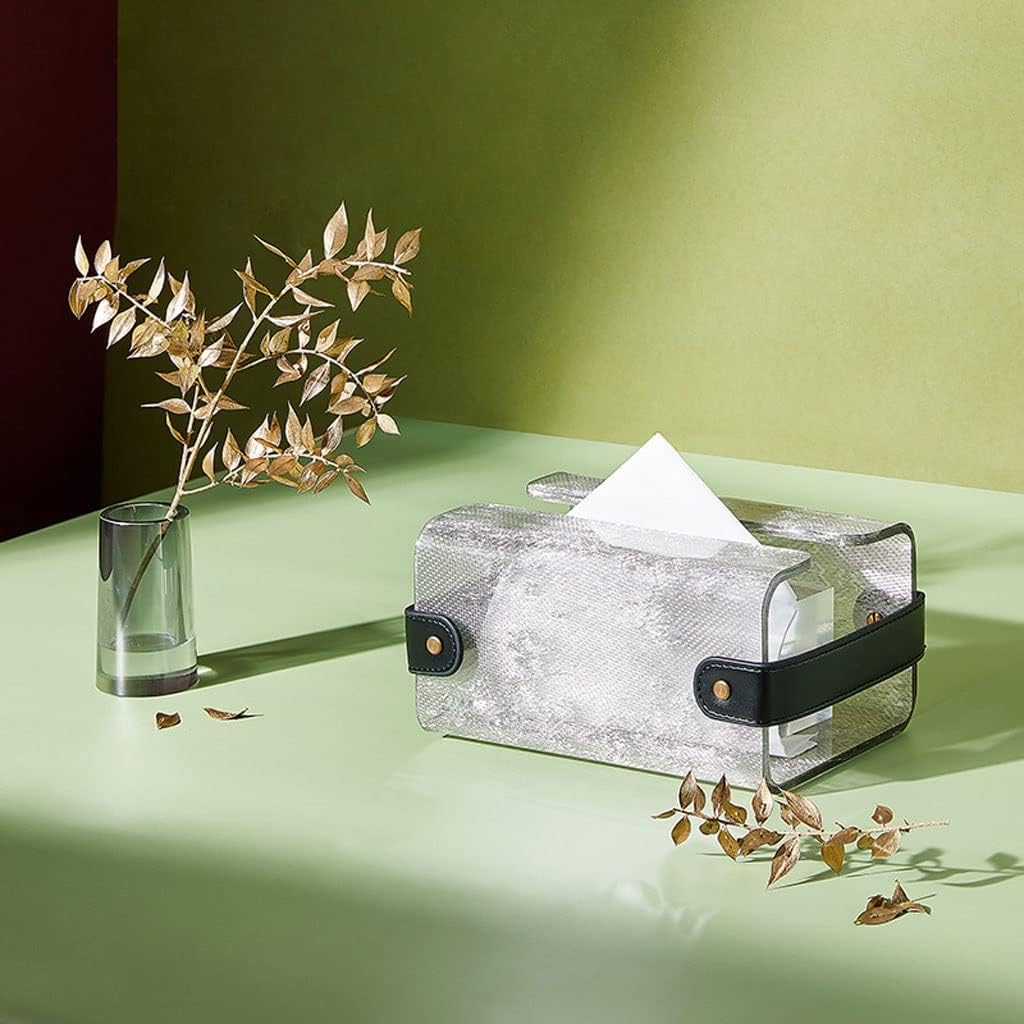 Creative Acrylic Tissue Box Cover Modern Stylish Tissue Box Organizer for Bathroom Bedroom Hotel Office Desk image 3