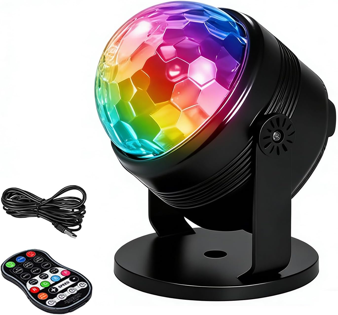 Party Stage Lights, Sound Activated with Remote Control,DJ Strobe Lamp for Room Dance Parties Birthday KTV Halloween Christmas Wedding Show