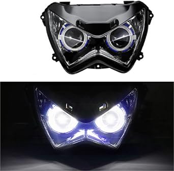 Compatible with Kawasaki Z800 Z250 2013-2016 Angel Eye HID Custom Headlight Assembly Lights HeadlightBuie