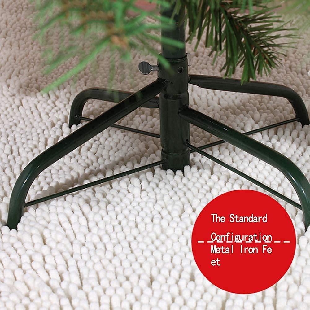 Choinka, Ozdoba Świerk Szyszki Sosnowe Ekologiczne Składane Choinki, Wstępnie Udekorowane Sztuczne Choinki Chr,Green,6.8Ft(210CM)