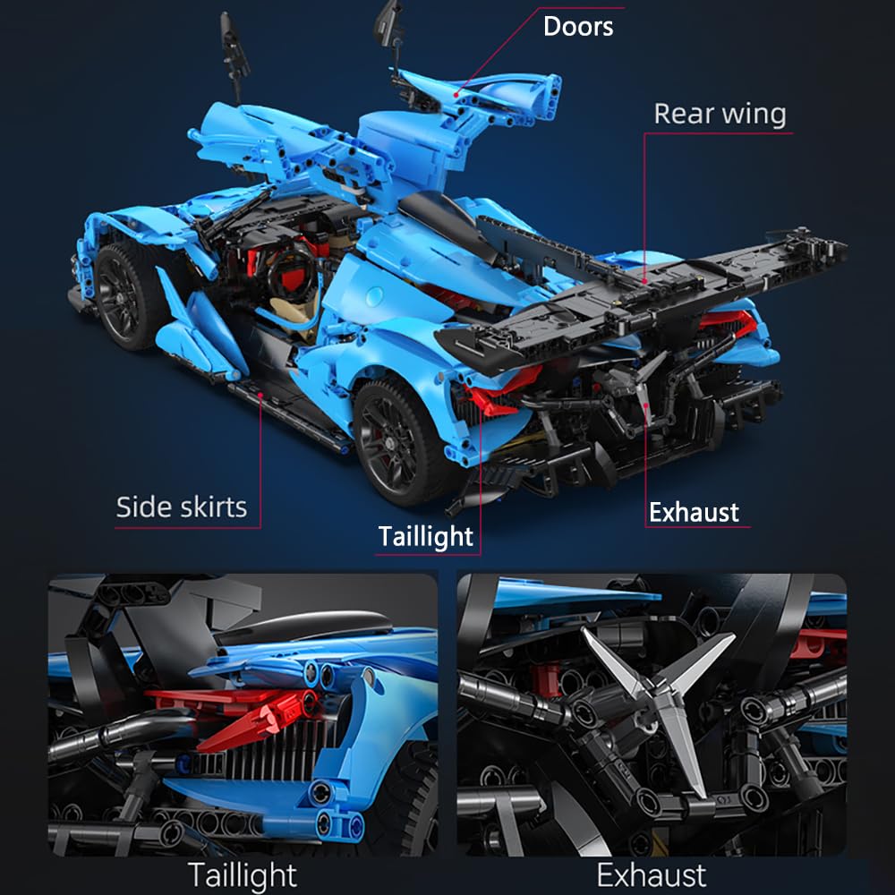 Amazon.com: CaDA Master Apollo IE C64003W Super Car Building Kit
