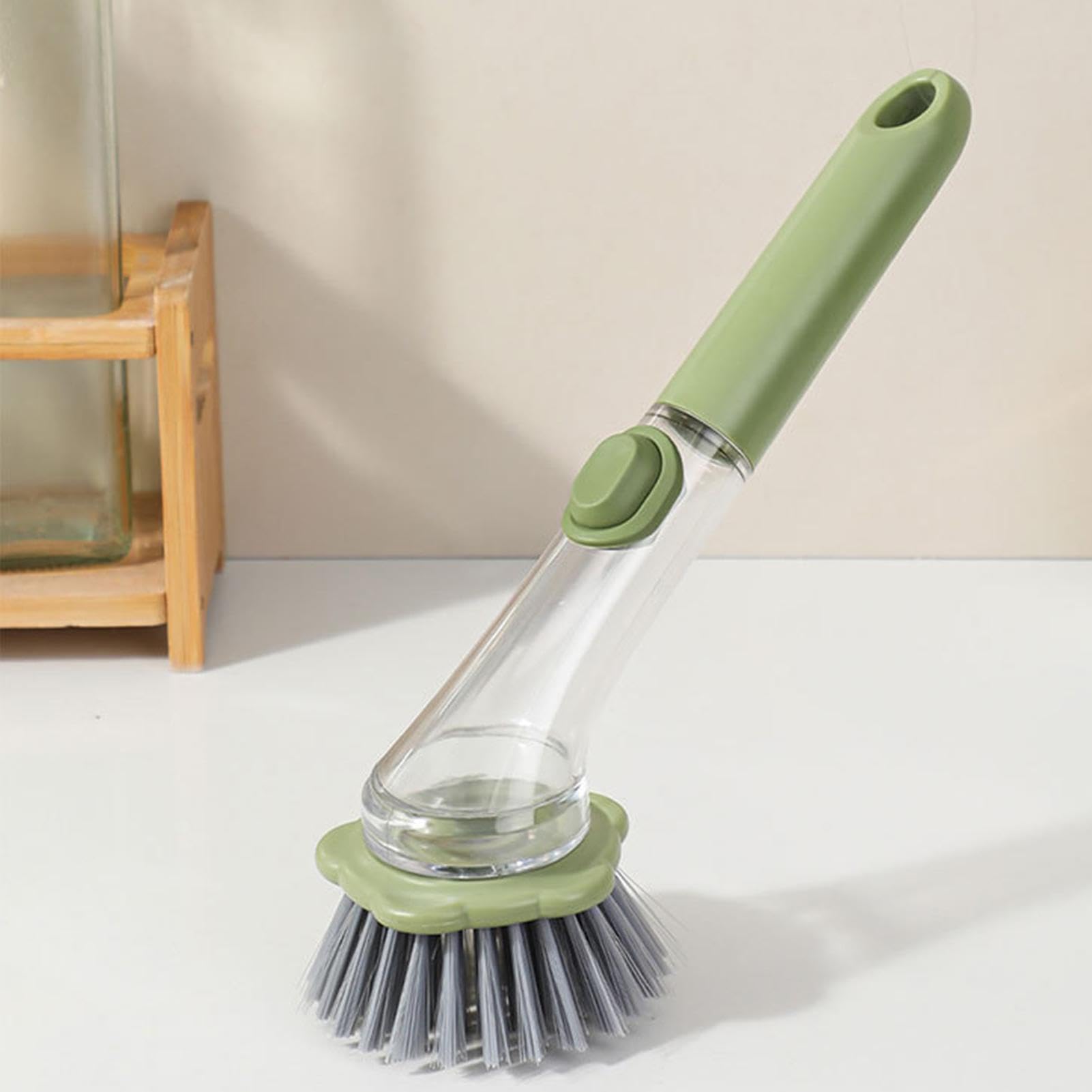 Spazzola per Piatti con Dispenser di Sapone Pulitore manuale antiscivolo | Spazzole da cucina per piatti per Pentole Fornelli Lavelli Padelle Cucina Casa Dormitorio Elettrodomestici