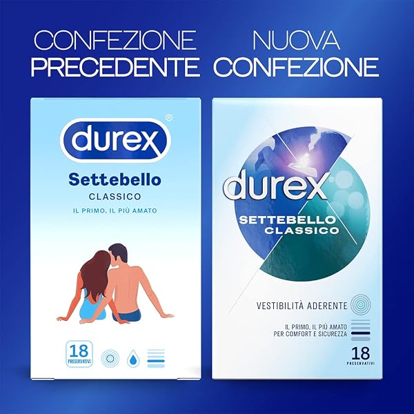 Durex Settebello Classico, Preservativi Durex Classici, 18 Profilattici - 2