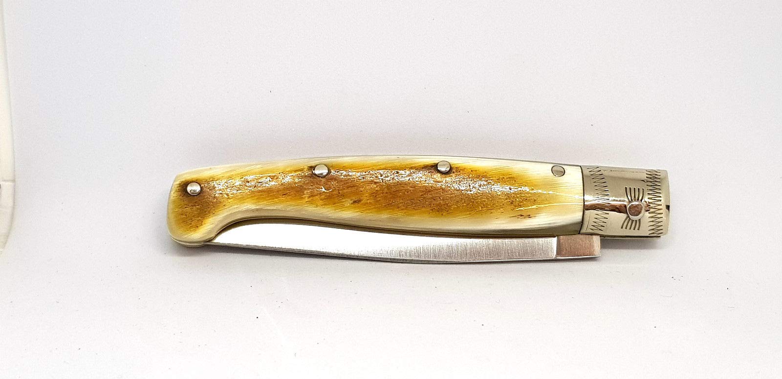 COLTELLO SARDO PATTADA ARTIGIANALE MANICO in CORNO COLLEZIONE TASCABILE da caccia 53187