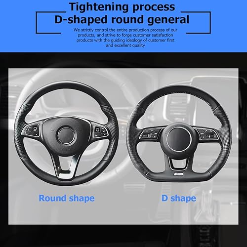 Miniatura 4 de Funda de cuero brillante para volante, protector de volante elástico con diamantes de imitación coloridos, piel sintética suave con diamantes de