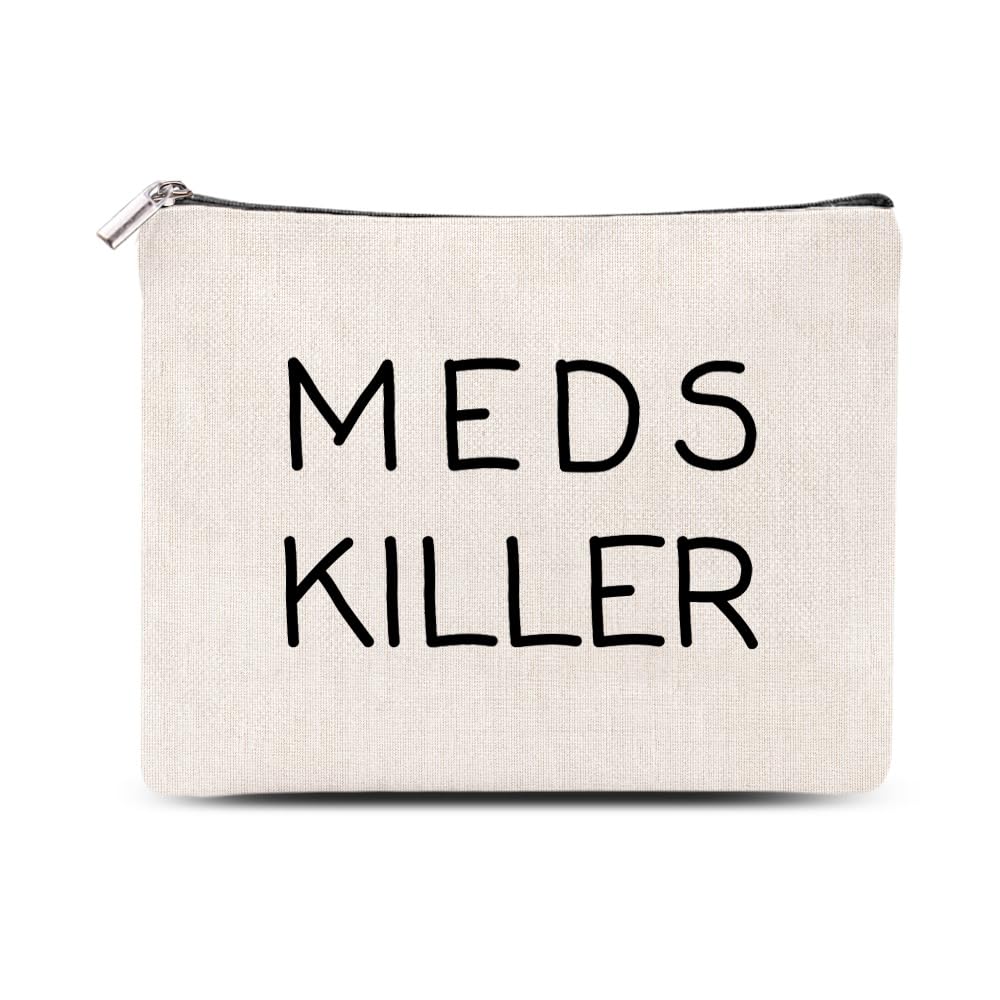 Funny Med Medicine Bag Organizer Doctor Nurse Patient Pharmacist Appreciation Gifts for Christmas Small Drug Pills Medication Bags Pharmacy Medicine Storage Cosmetic Toiletry Bag Pouch for Traveling