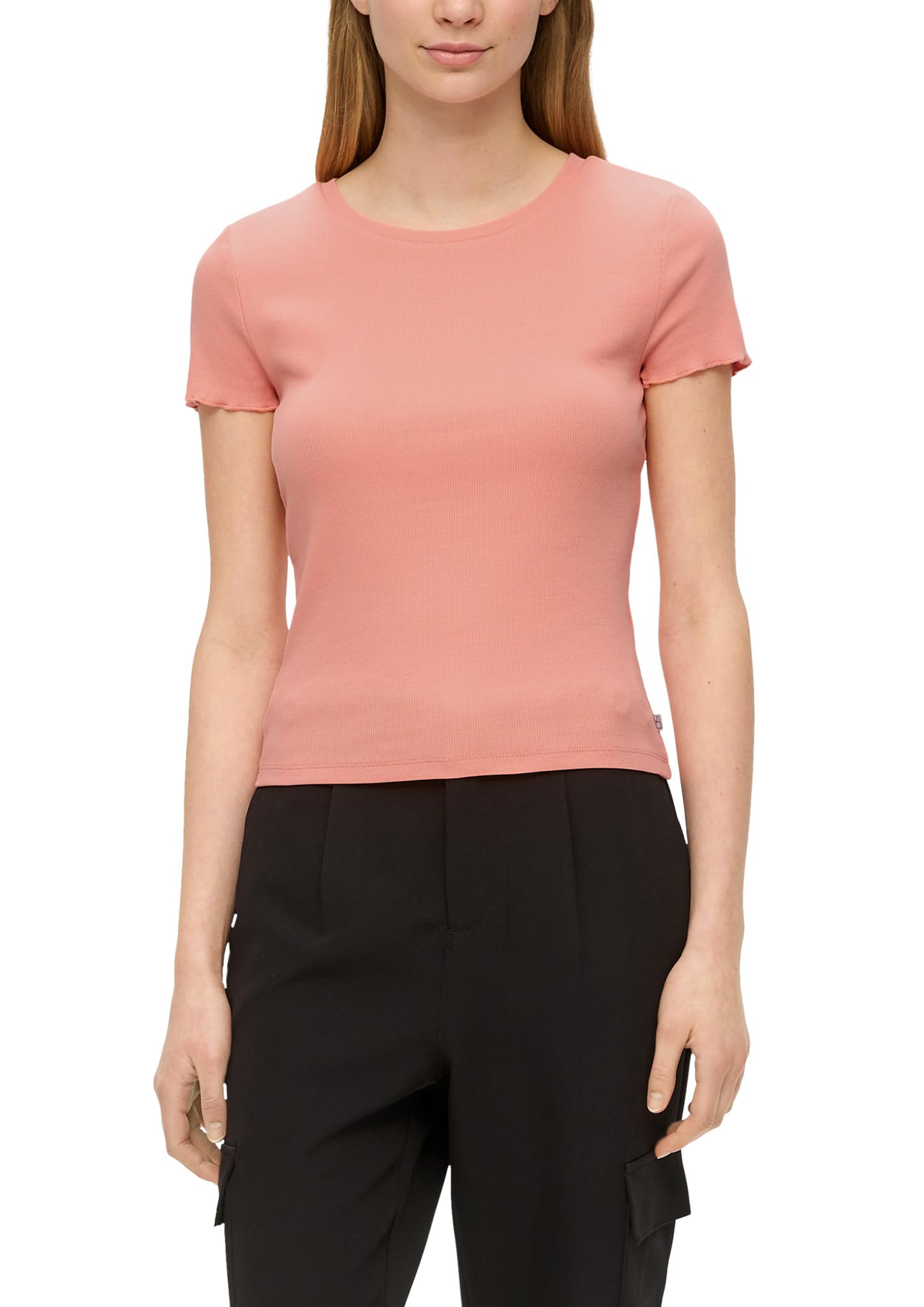 QS Cropped Top with Ribbed Structure, 2108, S