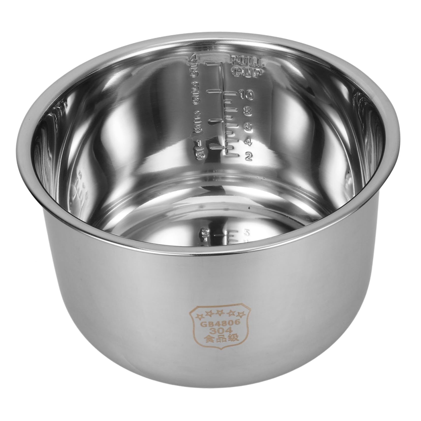 Gatuida Casserole Intérieure en Acier Inoxydable 5l pour Cuckoo Rice Cooker, Pot Intérieur du Cuiseur à Riz Argenté Design à Échelle, Fourniture de Remplacement Polyvalente