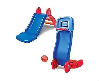 زحليقة وحامل كرة سلة 2 في 1 من جروانج اب - أزرق وأحمر