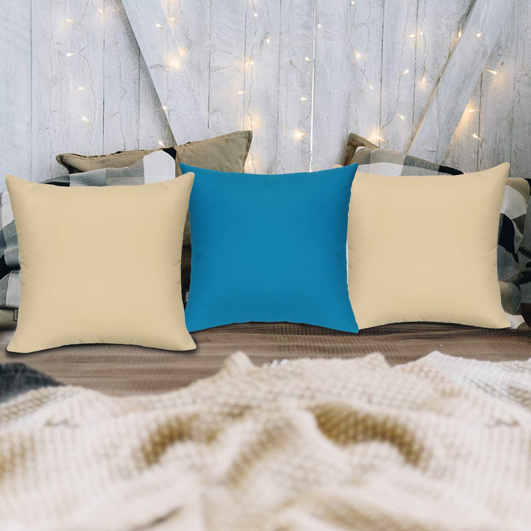 Coddsmz Confezione da 4 federe decorative in 100% cotone 40 x 40