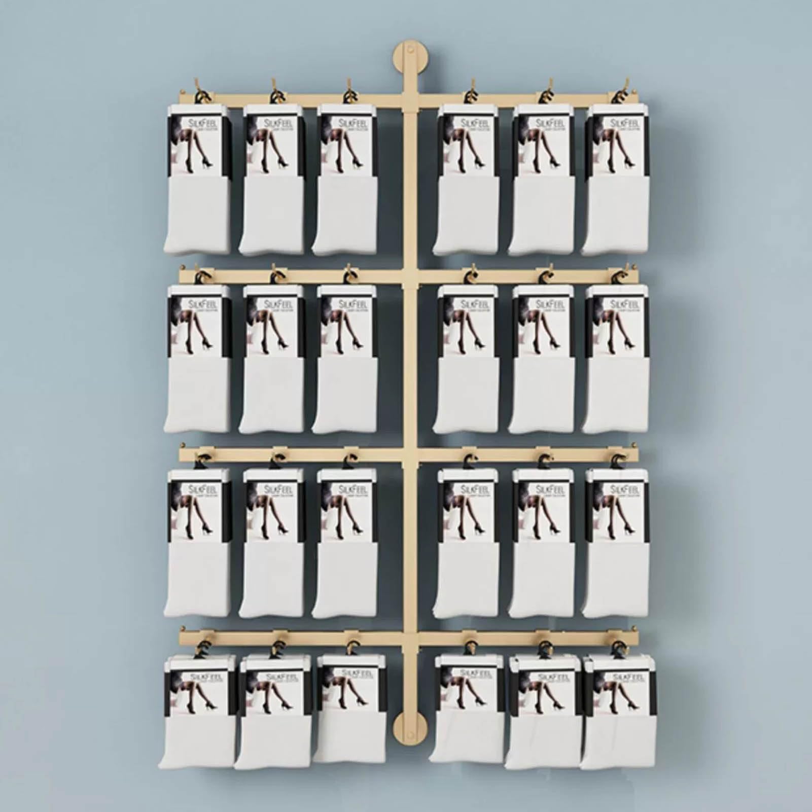 Porte-métal mural multicouche pour chaussettes de bijoux Écharpes Organisateur de chapeau Anti Rust Retail Display Shelf pour boutique Boutique Home Closet Accessoires Support d'espace Économie de sup