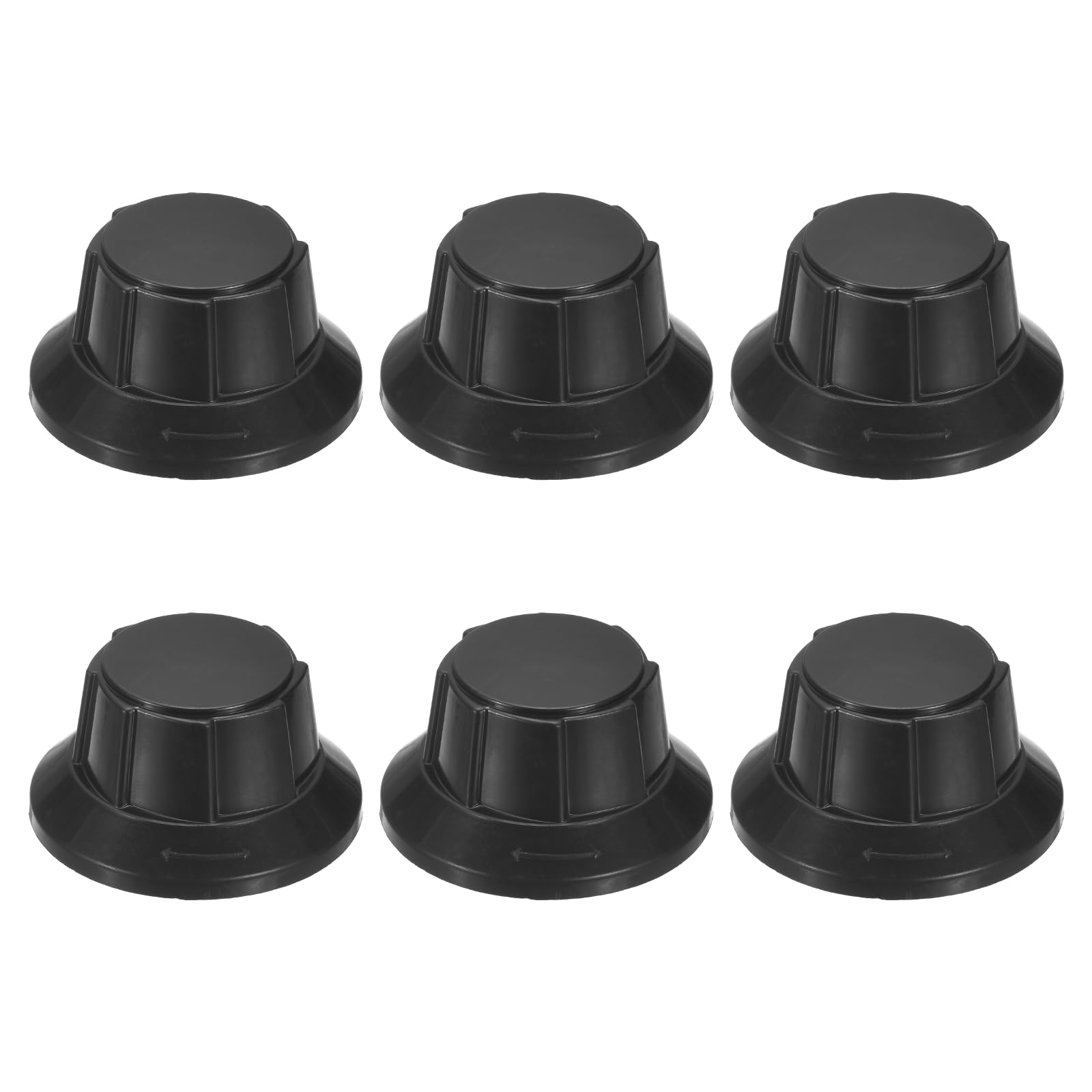 sourcing map 6Pcs Hole Fan Blade Nut Covers (M8 x 1.5) - Universal Plastic Fan Fixing Kit Replacement General Nut Fixed Lock Fittings Cover for Electric Repair, Black