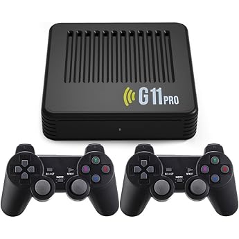 G11 Pro Retro Video Game Console with Game Stick 100000+ Built-in Games 50 Emulators 4K HDMI Game Box 2.4G Wireless Controllers Portable Plug and Play Gaming Device