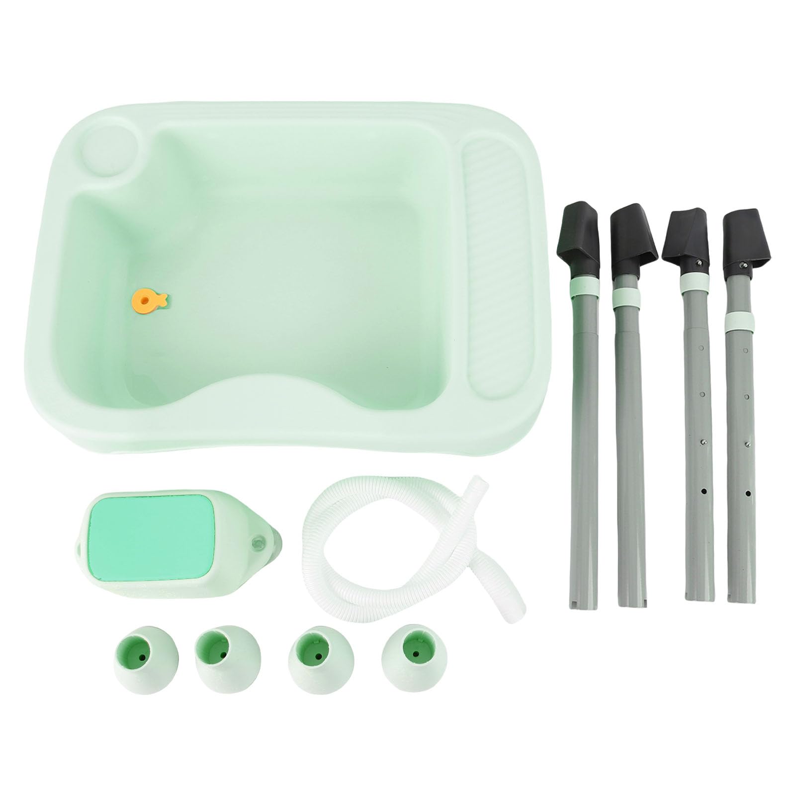Fdit Lavabo para champú Cómoda Estación de Lavado de Cabello Acostada con Soporte para el Cuello Extraíble para Uso Doméstico, Material Plástico Fácil de Limpiar, Aplicable para Diversas Necesidades
