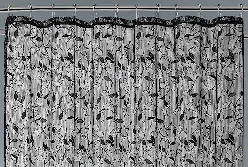 Warm Home Designs GR BLACK 72" Lace Shower Curtainch Gothic Shower Curtain thumb #3