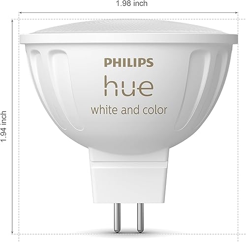Miniatura 3 de Philips Hue Bombilla LED inteligente MR16, color blanco y ambiente de color (paquete de 2)
