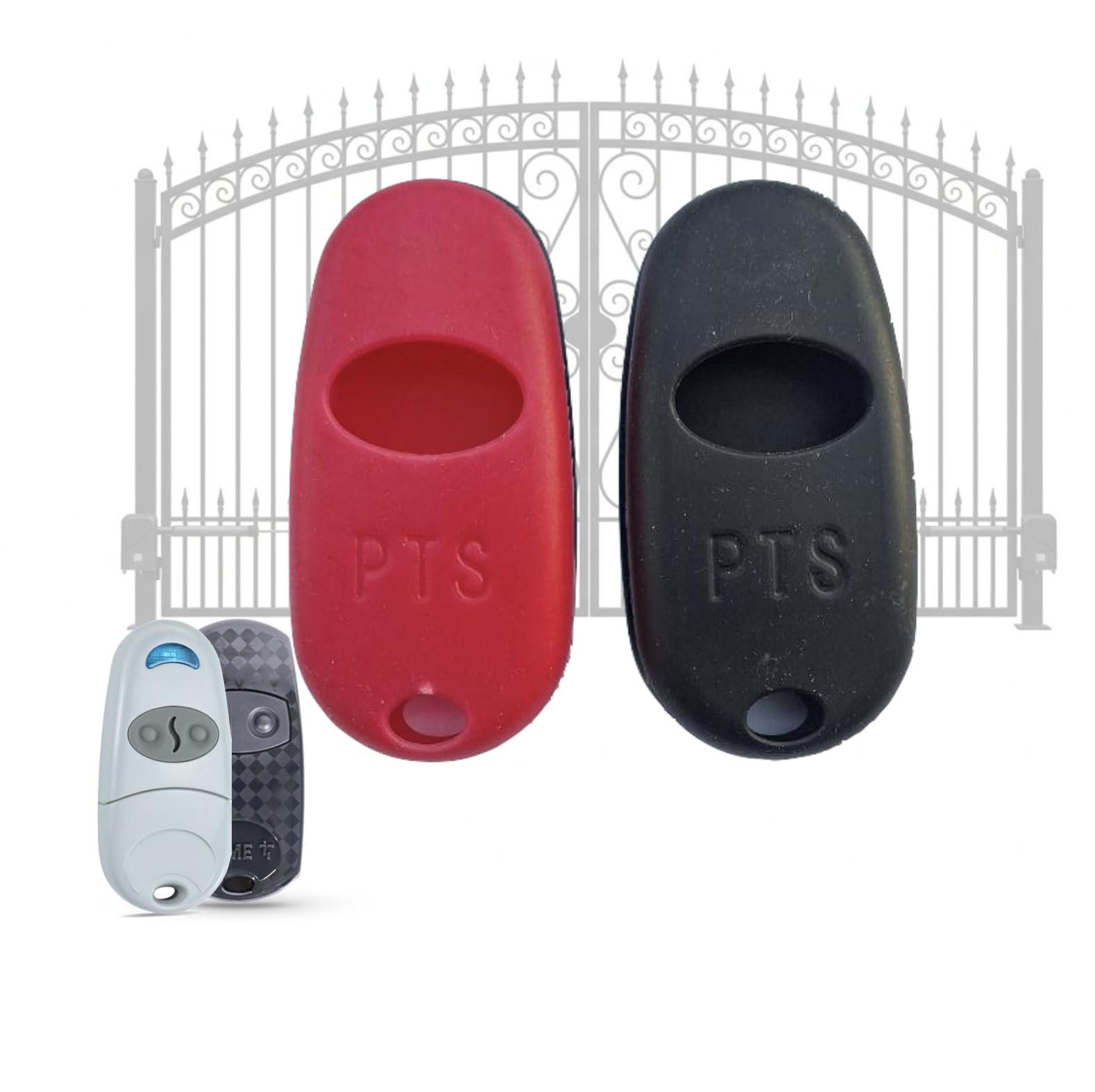 Cover In Silicone Telecomando Cancello, 433,92 MHz Custodia Antiurto Compatibile CAME Telecomando TOP-432EE., Astuccio ProtettivoTelecomando Porta del Garage 2Pz Nero (Nero Fuxia)