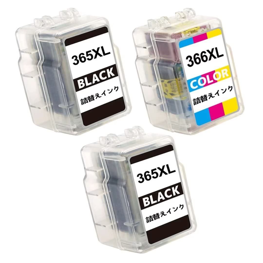 Amazon.co.jp: BC-365XL (BKブラック)2本 + BC-366XL (C/M/Y 3色