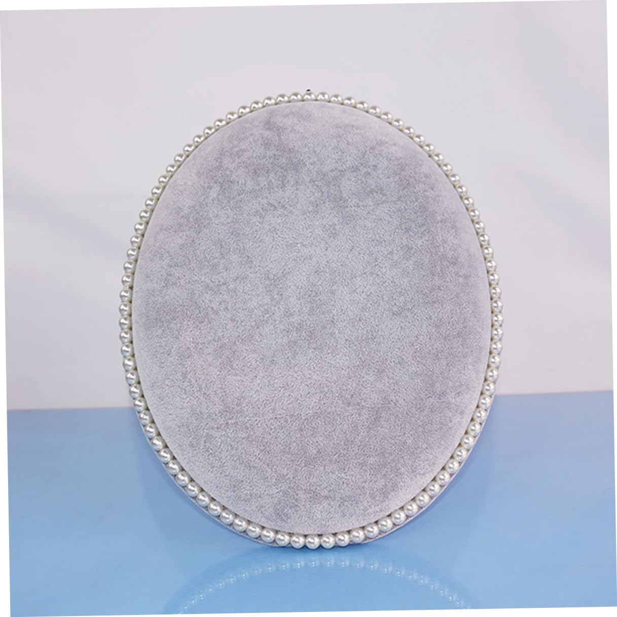 Toyvian Jewelry Organizer Earring Display Stand Large Oval Pearl Panel Wall-mounted Earring Storage Rack for Home Desktop Accessories