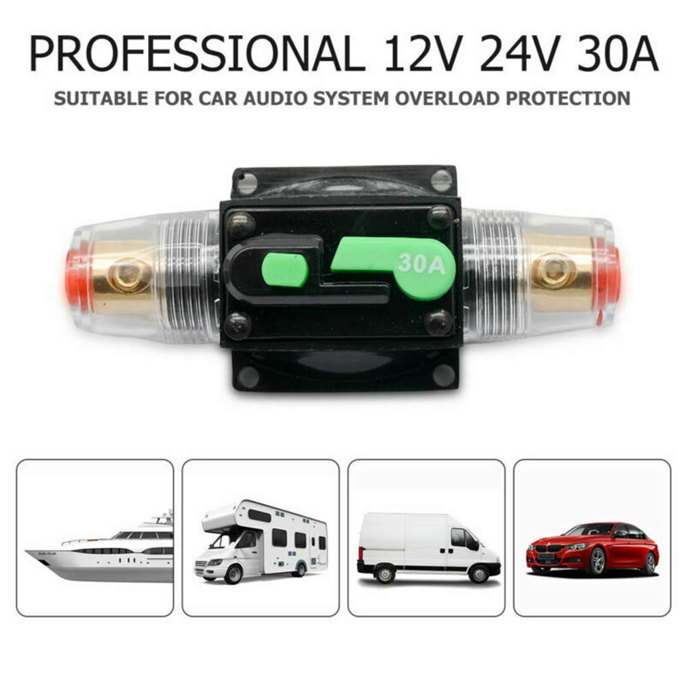 Disjoncteur Automatique 12V-48V DC - 10A à 100A - Bouton Reset Manuel - Étanche - Pour Voiture, Bateau, Solaire