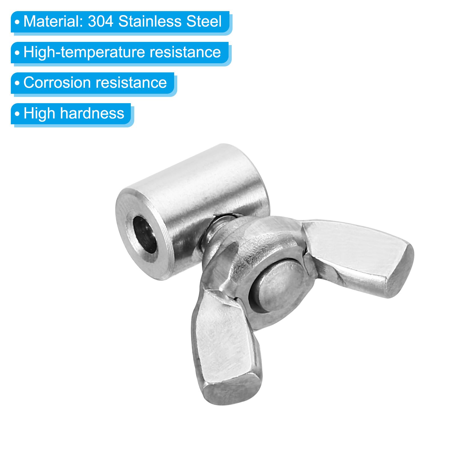 Morsetti Per Cavo In Acciaio Inox 304 - Set 4 Pezzi Con Viti M4, Foro 3mm, Per Fissaggio Cavi, Cordame E Tende - Foto 3