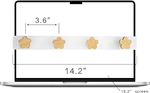 Miniatura 10 de Perchero para niños montado en la pared con ganchos, colgador de mochila montado en la pared, toallero con 5 bonitos ganchos, no necesita taladrar