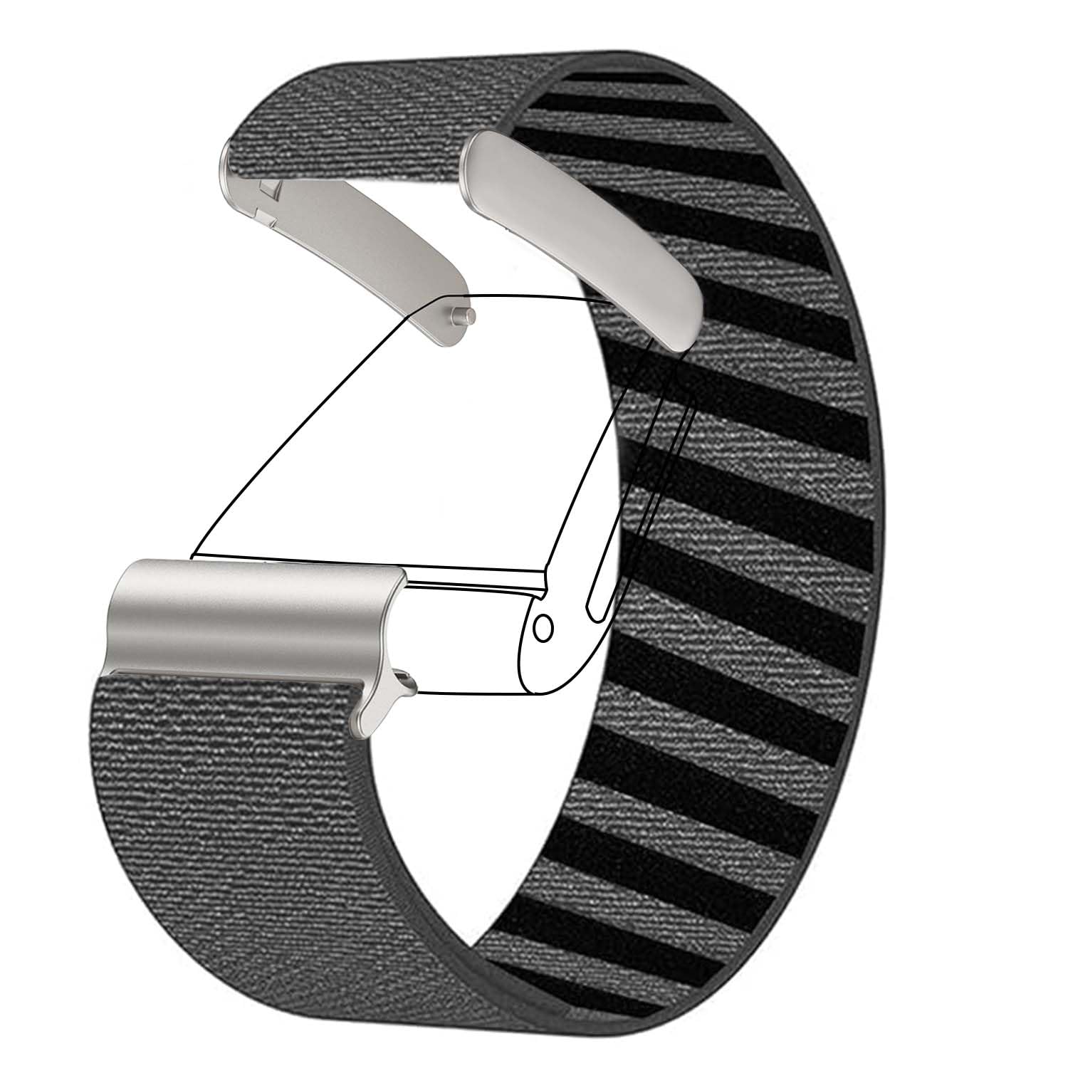 Cocoonkart Sport Nylon Strap Breathable, Durable Strap Compatible with Whooop 5.0 One & Peak (Light Black)-image-11