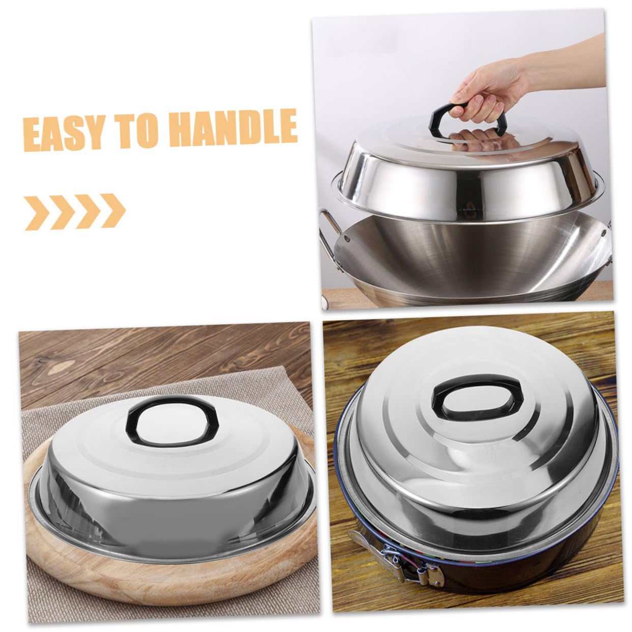 ifundom Coperchio Lotus Grill in Acciaio Inossidabile Argento, Copertura per Alimenti Portatile e Sicura Design Creativo per BBQ e Uso Domestico