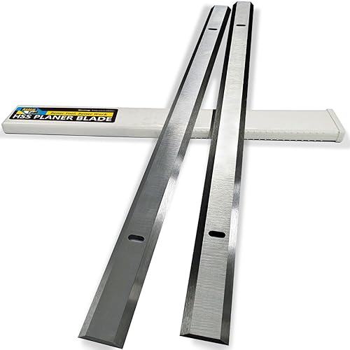 Cuchillos de cepilladora HSS para Jet-12 JWP-12 Cepilladoras de grosor con 12-9/16 pulgadas de doble filo de repuesto tratado térmicamente, 1 par (2