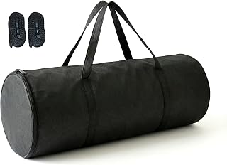 Folding Mattress Storage Bag, Fits 4" Full Japanese Futon Mattress Tatami Mat, Extra Large Heavy-Duty Waterproof Storage Bags with Reinforced Handles & Dual Adjustable Straps, 55"L×18"W×18"H, Black