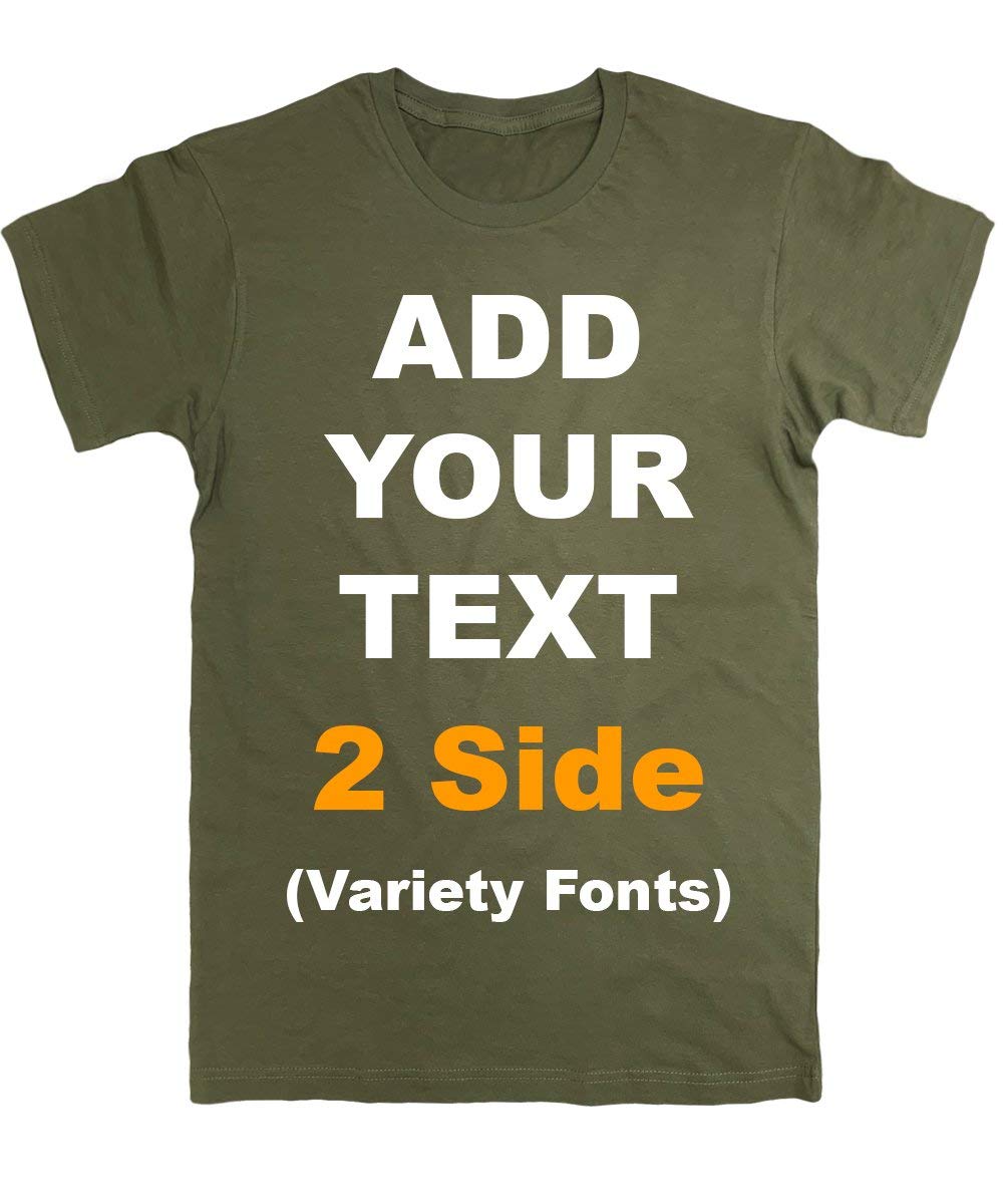 Custom T Shirts Front & Back Add Your Text Ultra Soft for Men & Women Cotton T Shirt