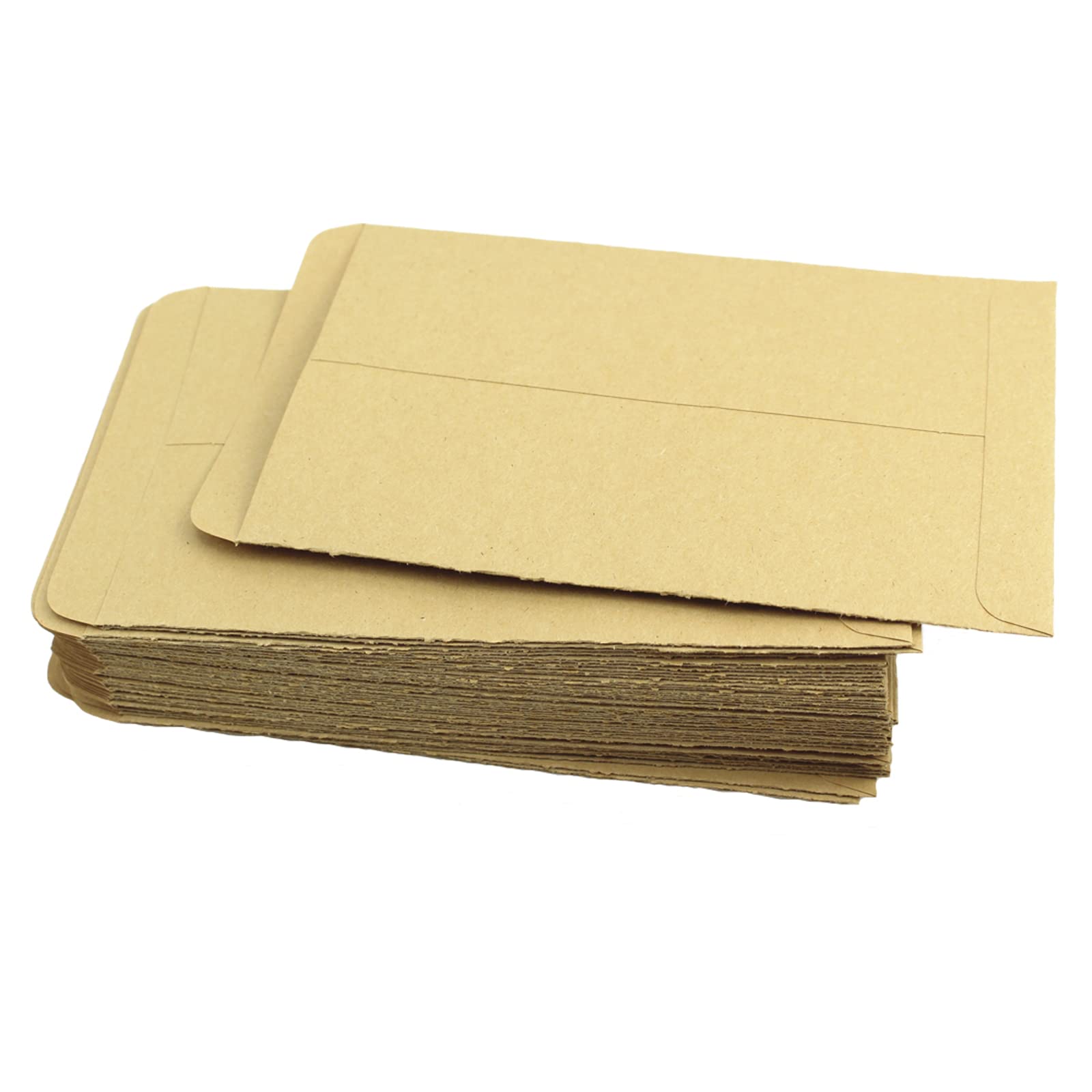 100 Stück Kraftpapier-Umschläge 16,5 x 10 cm braun Papierumschläge Tüten für Löhne Münzen Notizen Perlen Samenumschlag