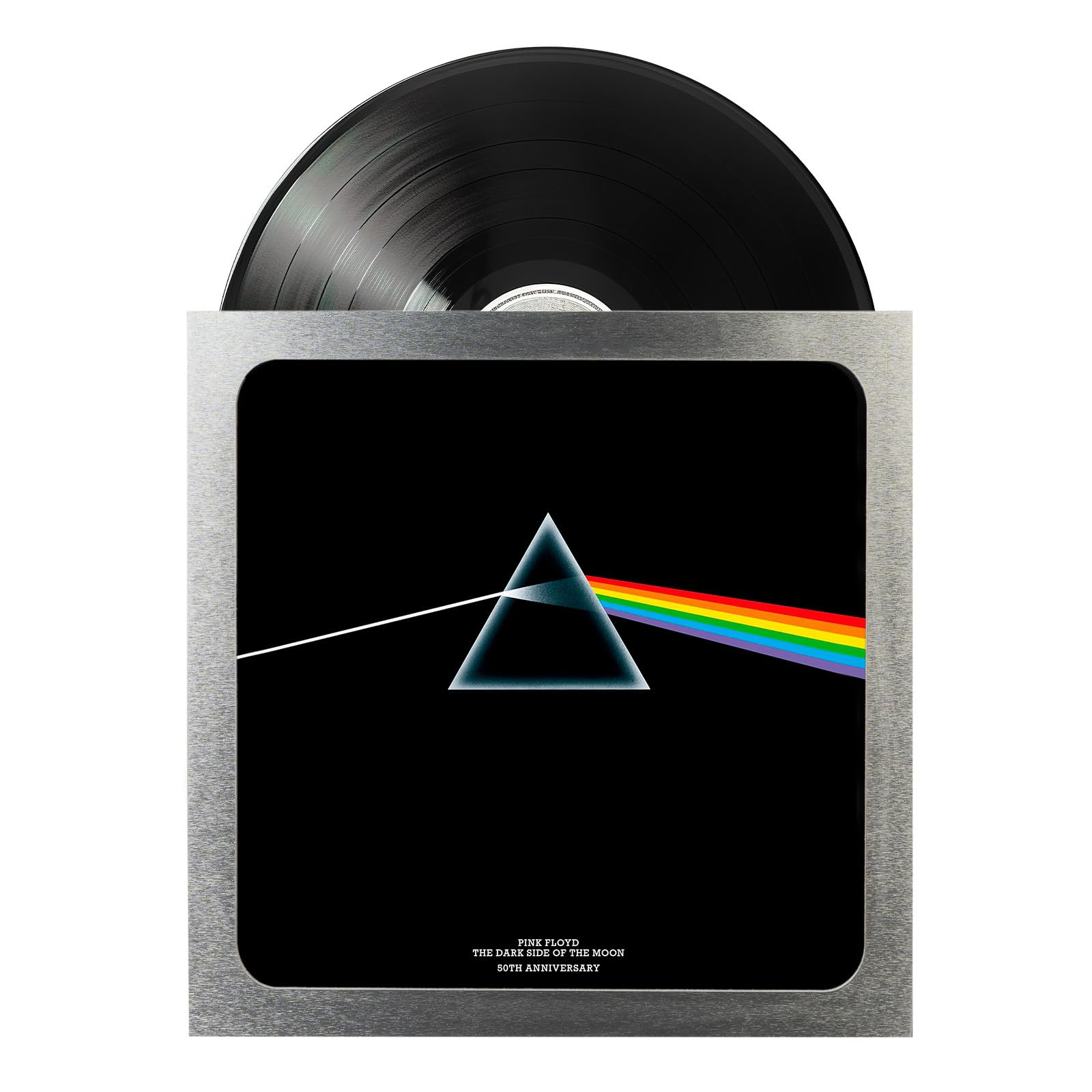 Grupo Erik 12" Vinyl Record Frame - Silver Frame | Vinyl Display 32 x 32 cm, MDF + Plastic Front Panel | Album Cover Frames, Music Gifts for Men & for Women, Wall Decor