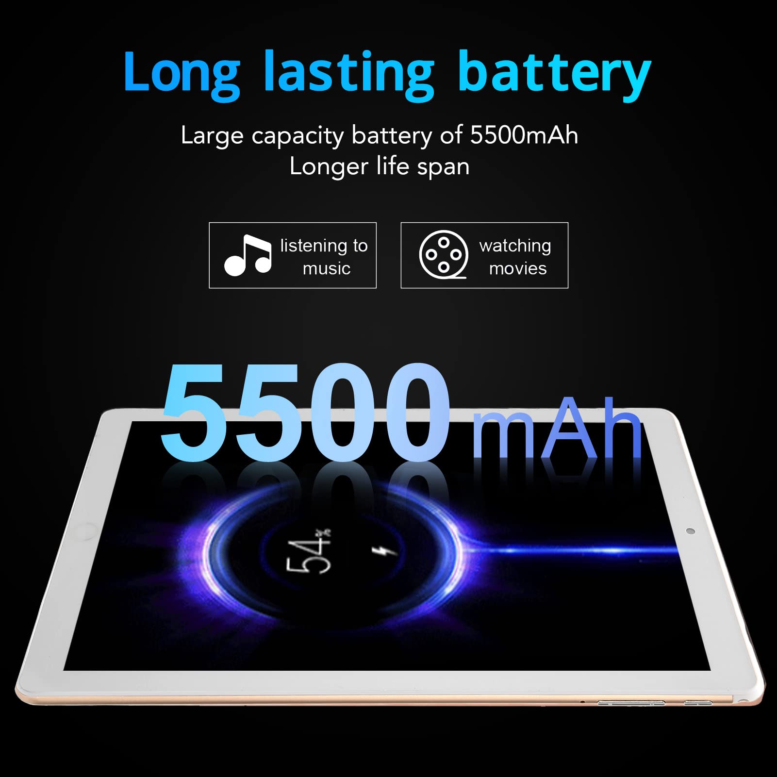 10.1インチAndroidタブレット,1920x1200解像度 V10新しい10.1インチAndroid 12.0タブレット大画面RAM 6GB + ROM