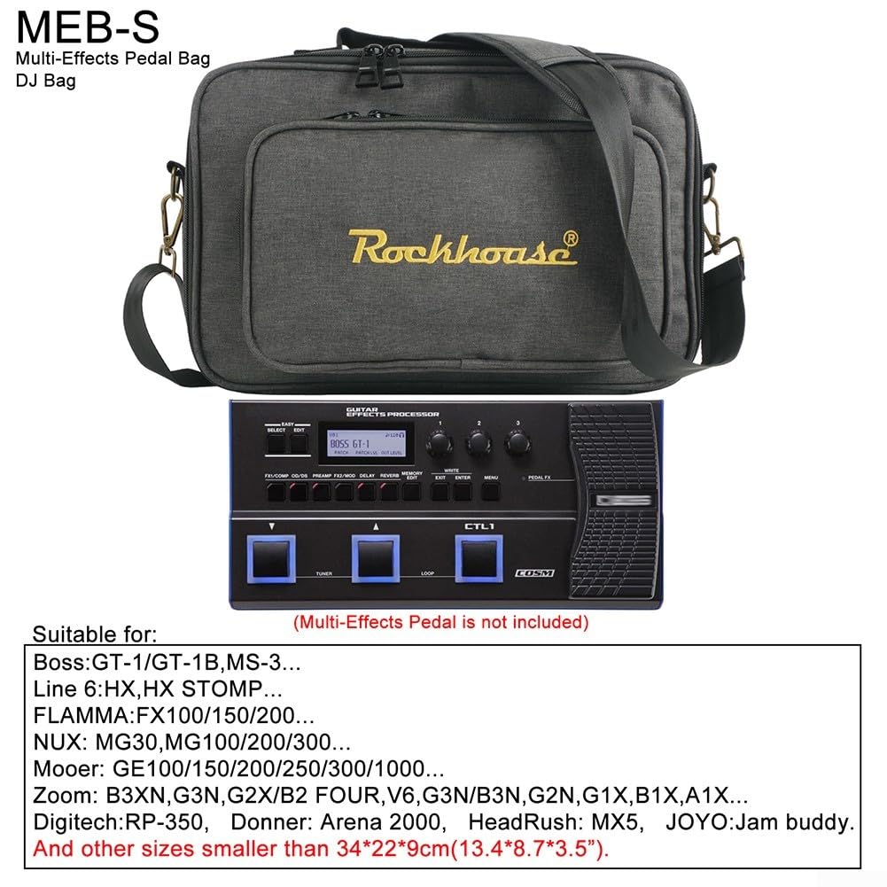 Schlanke und praktische Tasche für Gitarren-Pedalboards, zum Schutz Ihrer Ausrüstung während der Reise (S)