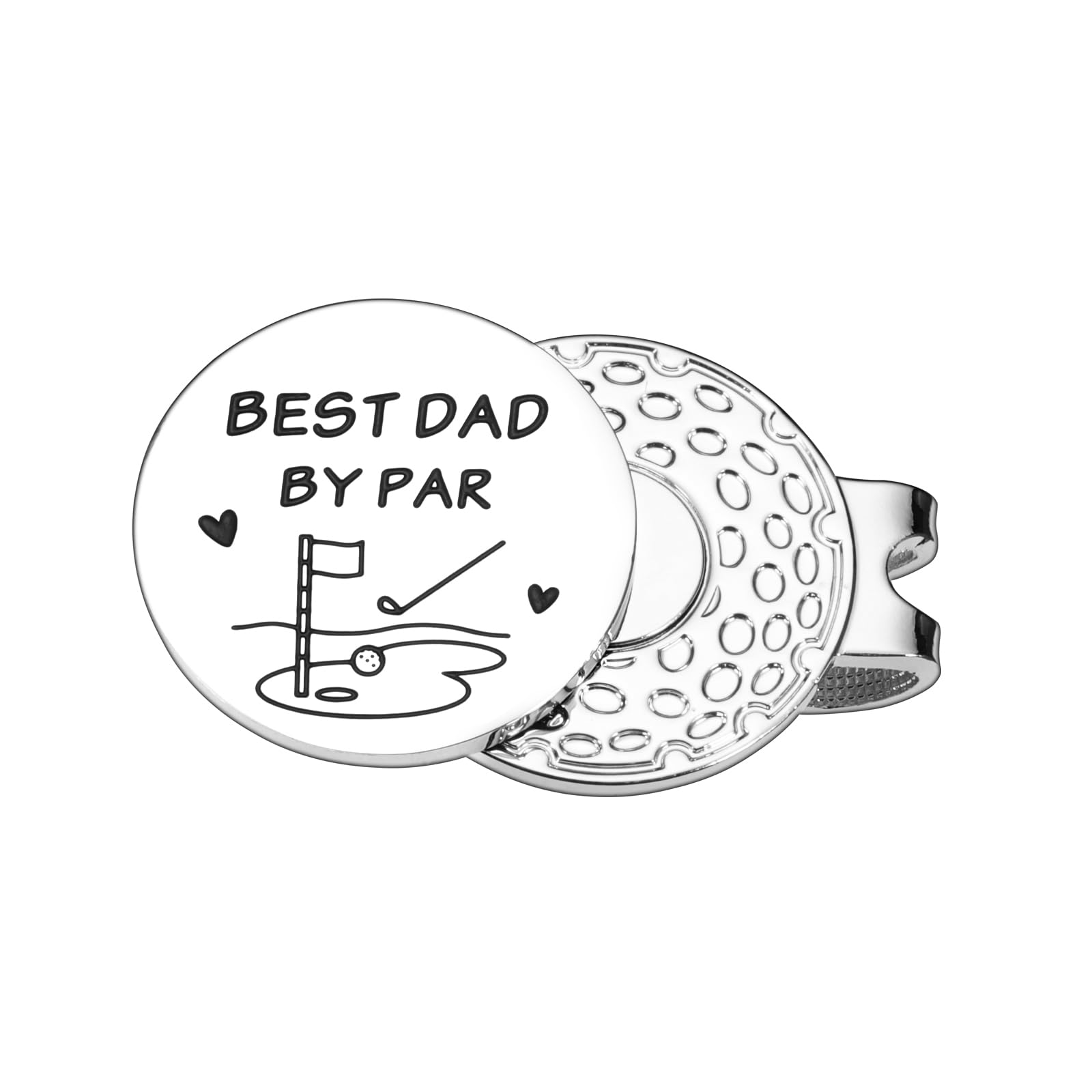 Perleddom Dad Golf Gifts Golf Ball Marker Hat Clip Golfs Gift for Men Gender Reveal Dad Golf Blue Collar Gifts for Men Golfer from Daughter Birthday