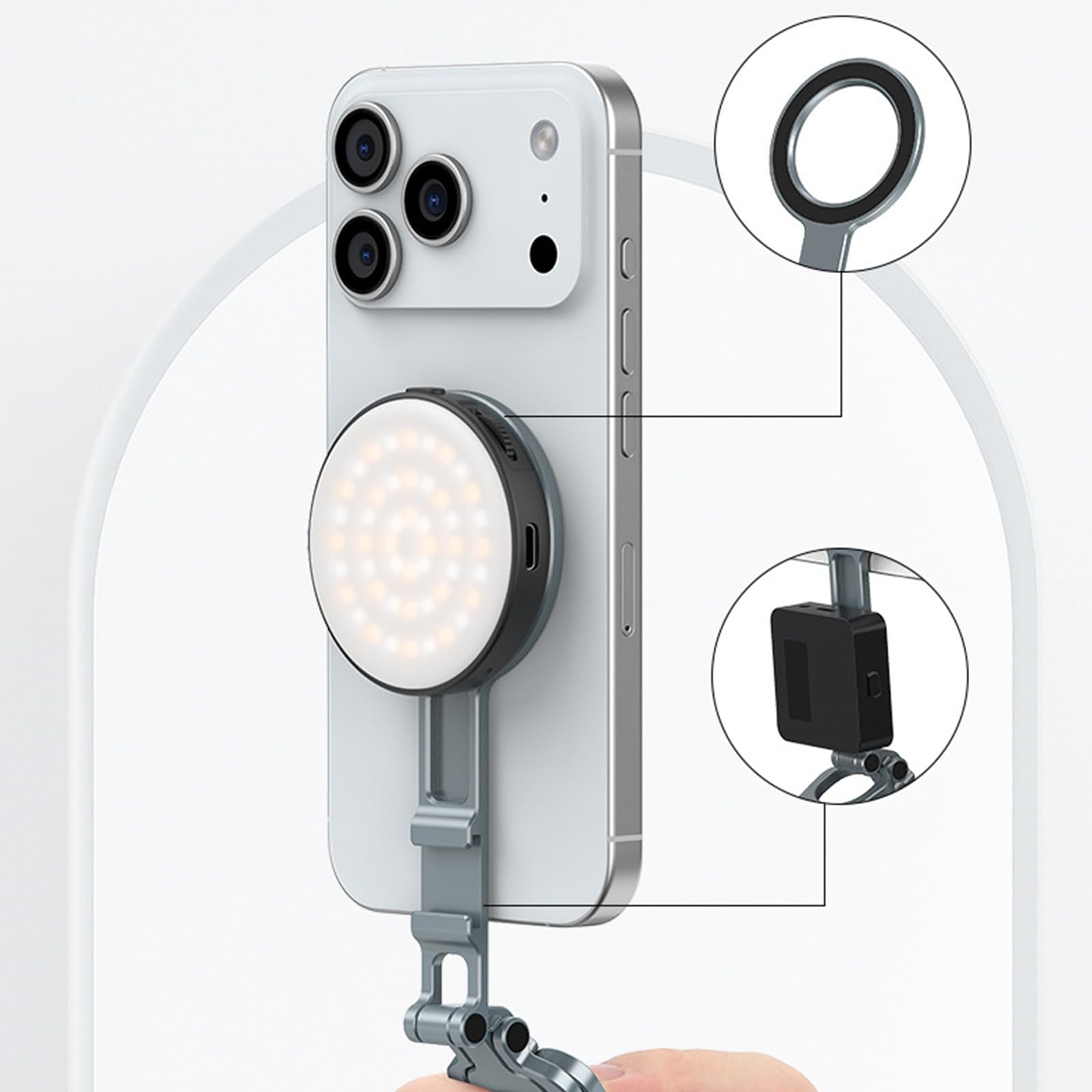 Supporto magnetico per telefono con doppia scarpa fredda