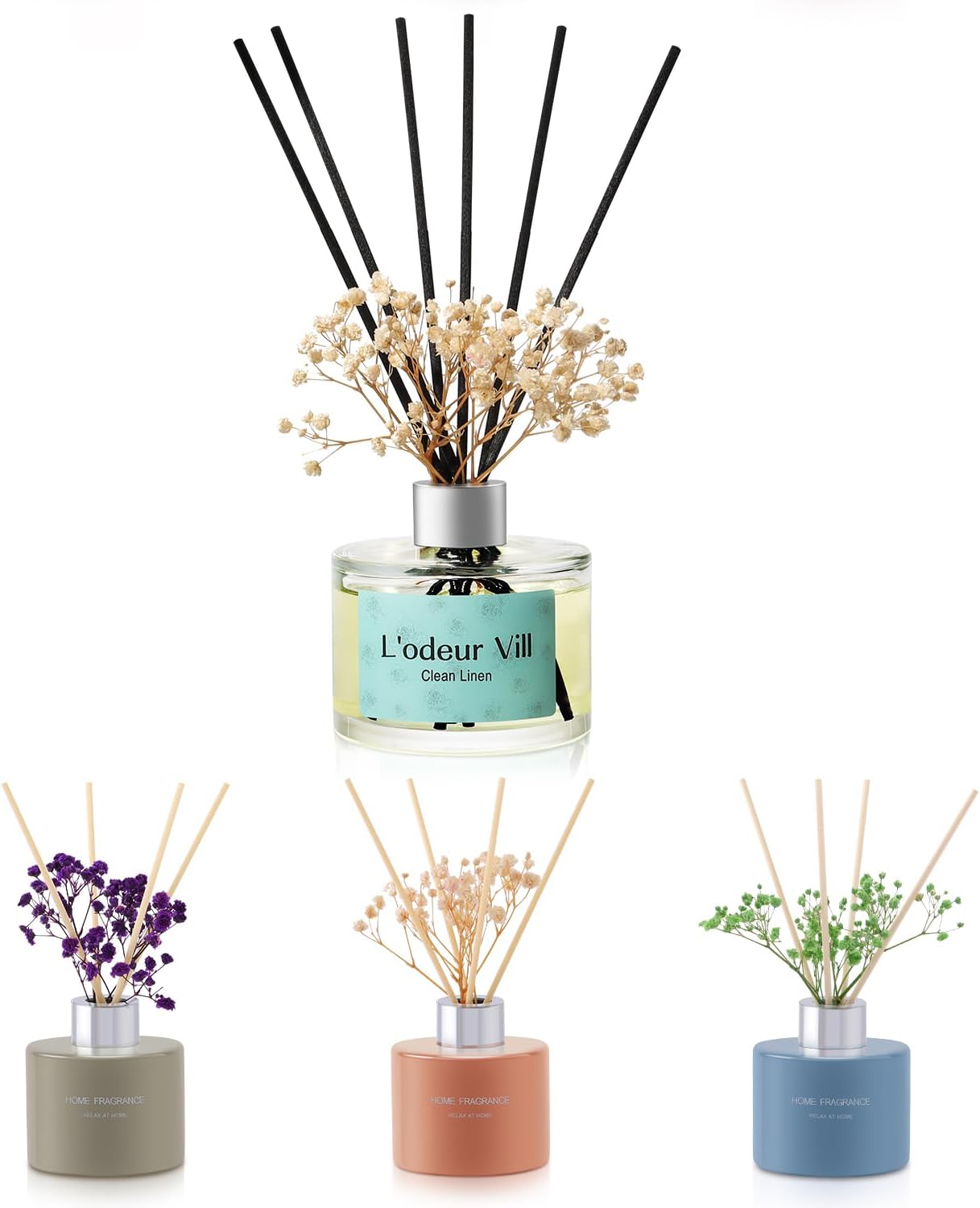 L'odeur Vill Clean Linen and 3Pack Scented Diffuser