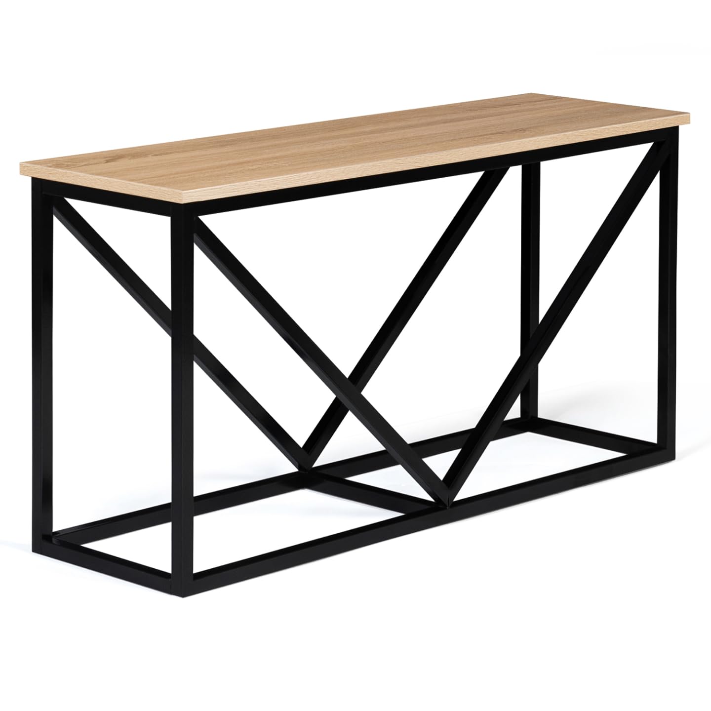 IDMarket - Portatroncos Horizontal Detroit acero negro diseño industrial para chimenea