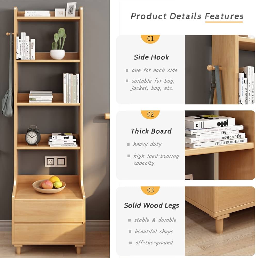 IOTXY White Bedside Table Bookshelf - 71