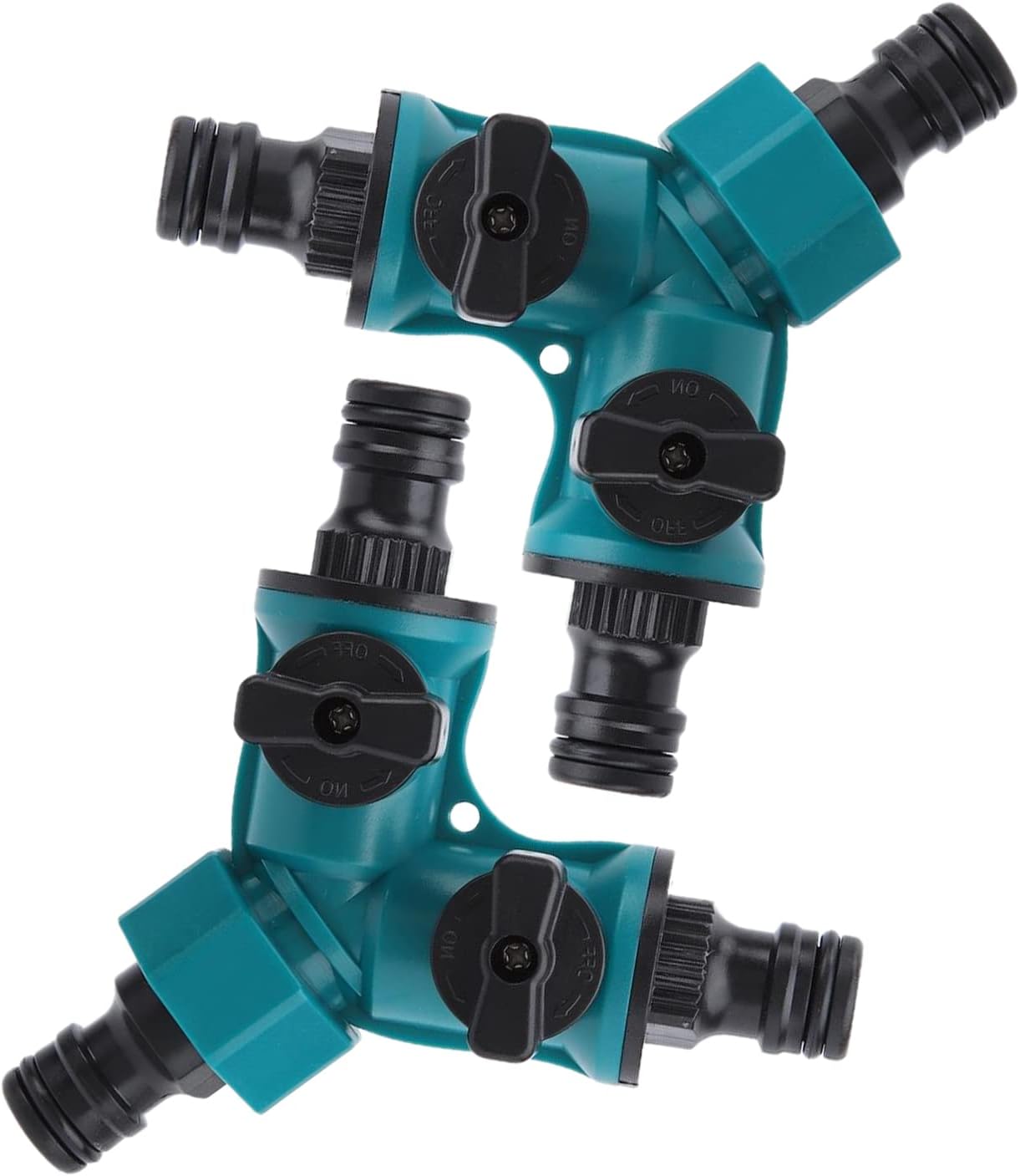 2 Pcs Garden Hose Splitters Y Shape Ball Valve Splitters