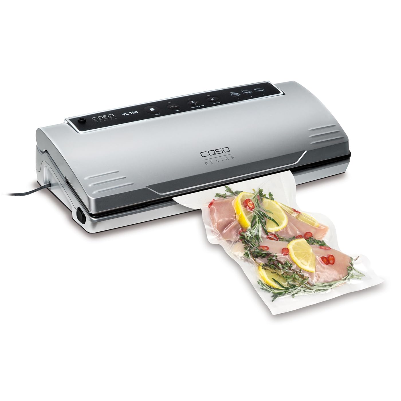 CASO VC100 Vacuum Sealer - Vacuum Sealer Test Winner Home & Garden Test, Food Stay Fresh up to 8x Longer - Test Winner House & Garden Test, Double 30 cm Long Weld Seam