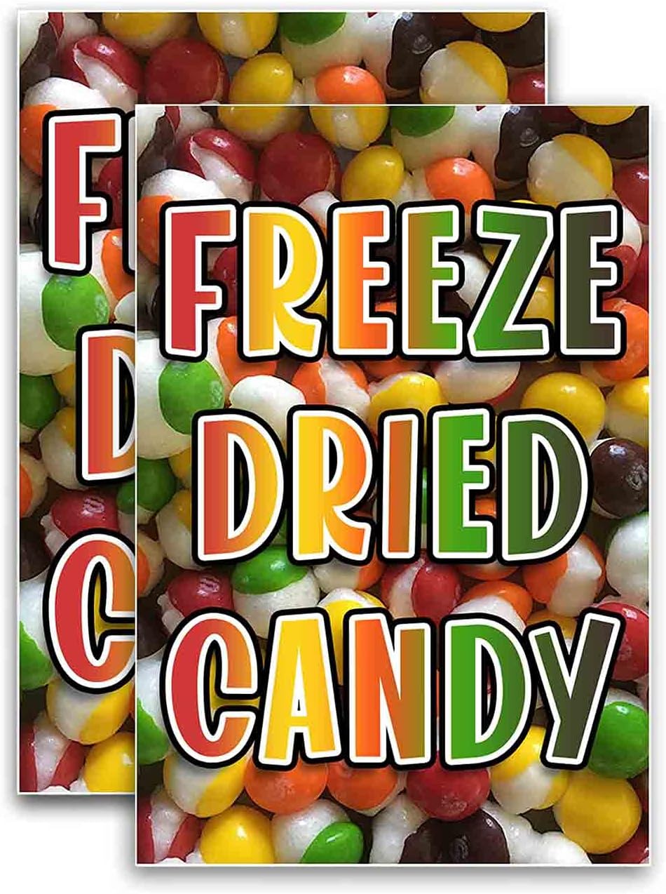 Freeze Dried Candy (24" X 36") Vinyl Decal Only (Pack of 2) |Sign|Sticker|Poster