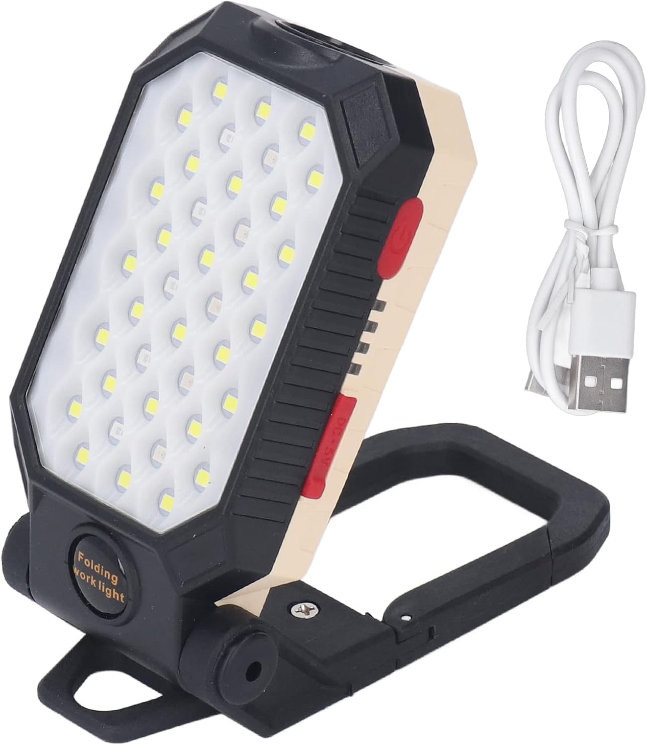 Rechargeable LED Work Light, 1000 Lumen COB Magnetic Work Light with Type C Charging, Portable LED Mechanic Light for Car Repair, Garage, Camping, IP66 Waterproof