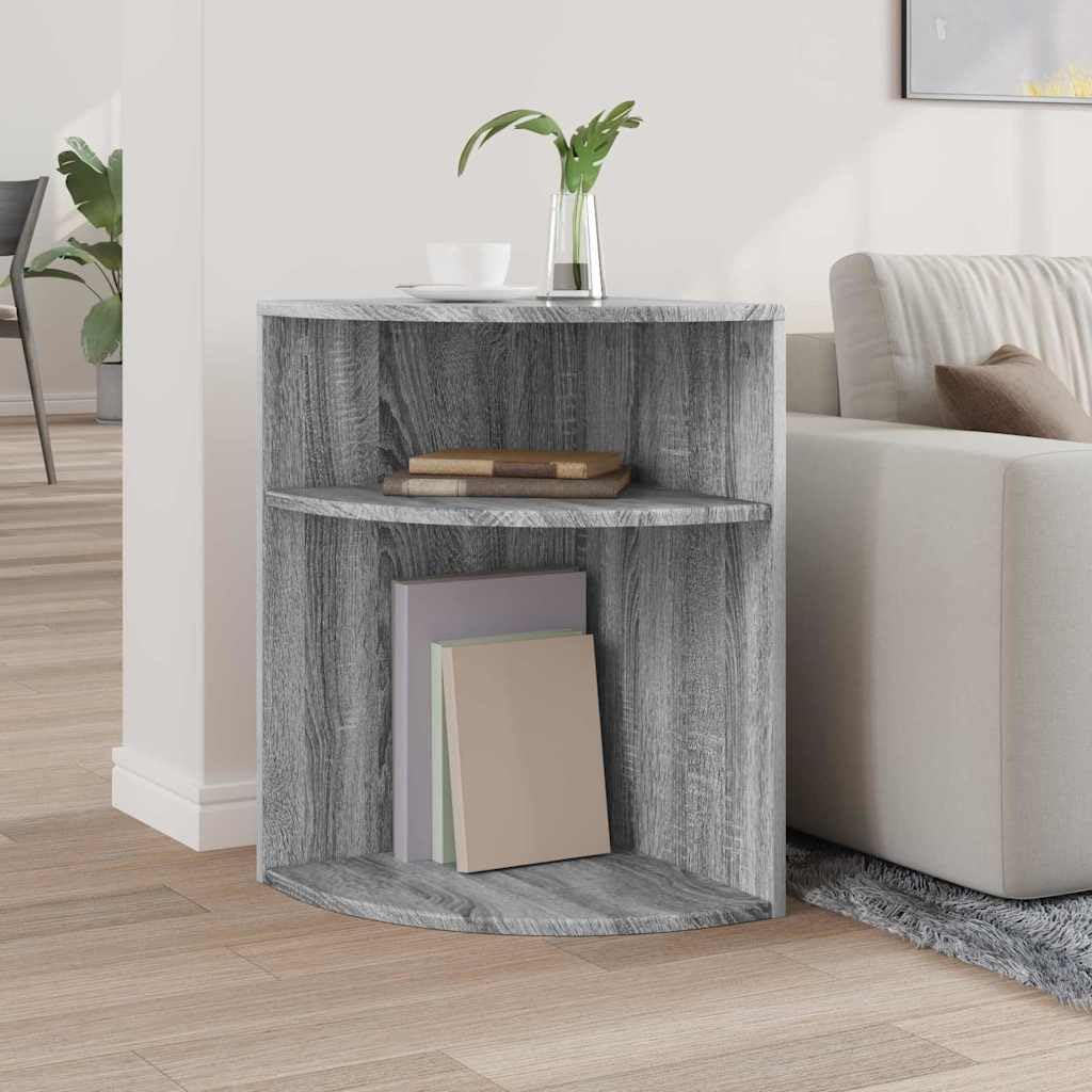 Mesa auxiliar moderna gris Sonoma 39,7 x 39,7 x 60 cm, mesa rectangular de madera de ingeniería con almacenamiento, ideal para salón, mandos a distancia y libros
