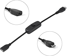 LoveRPi MicroUSB Push On Off Power Switch Cable for Raspberry Pi (Female to Male) - coolthings.us