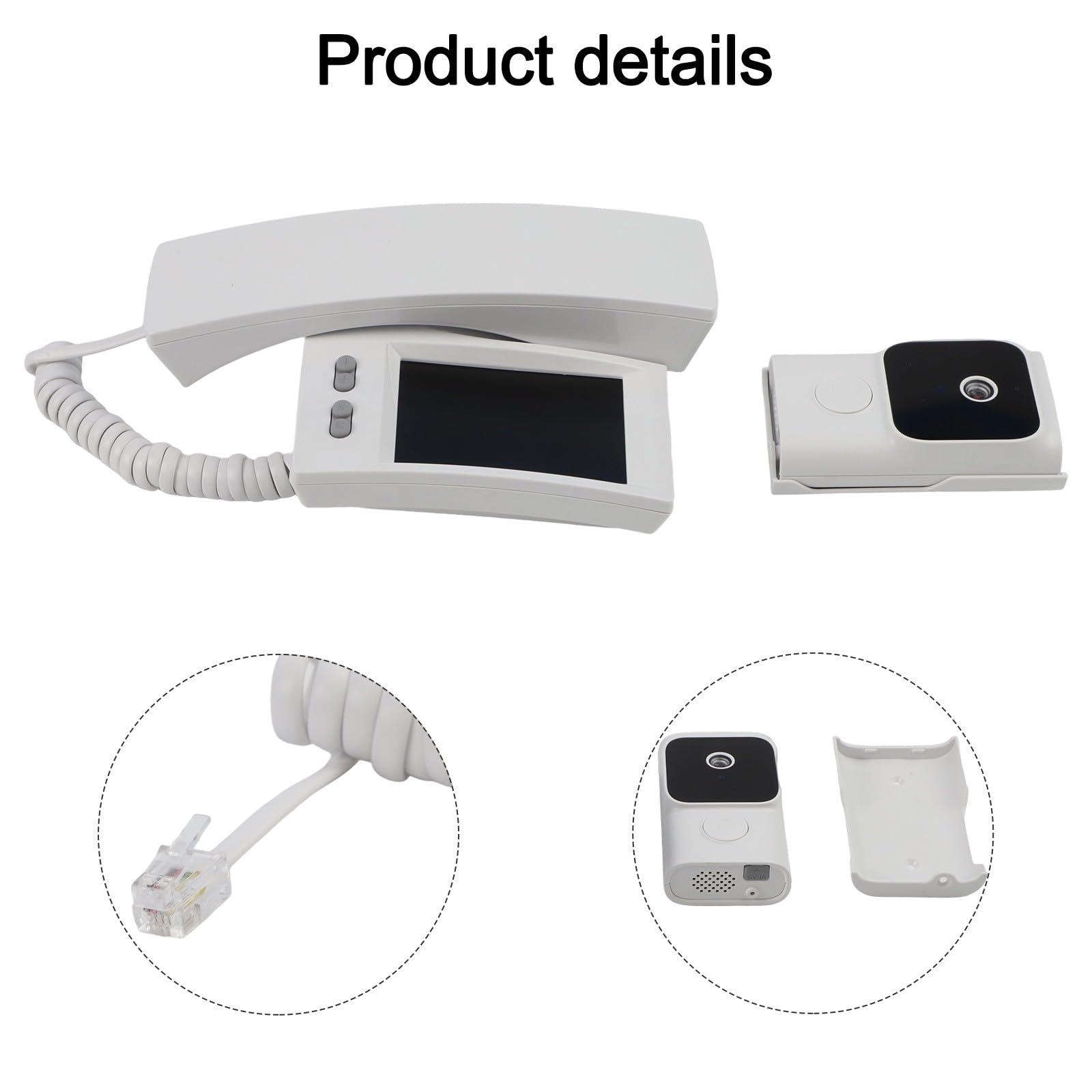 Timbre inalámbrico con video con pantalla de 3.5 pulgadas, infrarrojos y conversación bidireccional, sistema de intercomunicación de seguridad para el hogar, no necesita aplicación