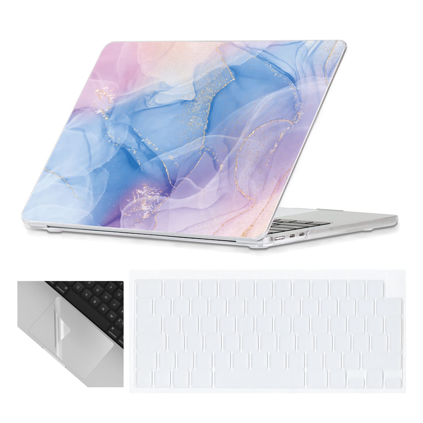 Se7enline Compatible with 13.6 MacBook Air Case M2 M3/M4 2022-2025 for Mac Air 13.6-inch A2681/A3113/A3240 Laptop Hard Shell Case with Keyboard Protective Cover & Trackpad Protector, Colorful Floret — view 33